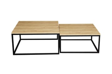 Wardner Kvadratisk Sofabord Settbord 76 cm i Eik - Beige - Møbler - Bord - Sofabord
