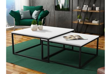Wardner Kvadratisk Stablebart Salongbord 76 cm i Tre - Hvit - Møbler - Bord - Sofabord