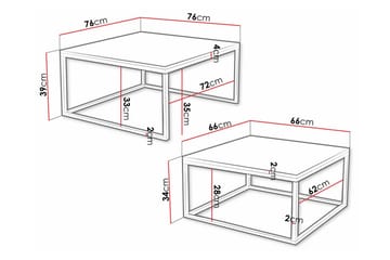 Wardner Sofabord 76 cm - Guld - Møbler - Bord - Sofabord