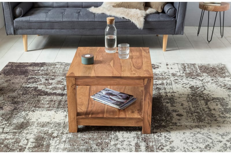 Wattenberg Sofabord 60 cm med Oppbevaringshylle - Akacia - Møbler - Bord - Sofabord