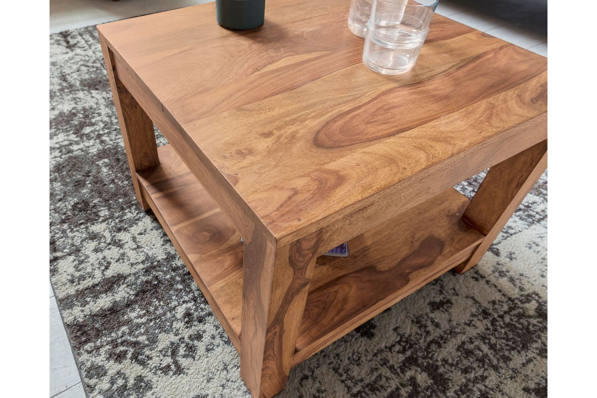 Wattenberg Sofabord 60 cm med Oppbevaringshylle - Akacia - Møbler - Bord - Sofabord