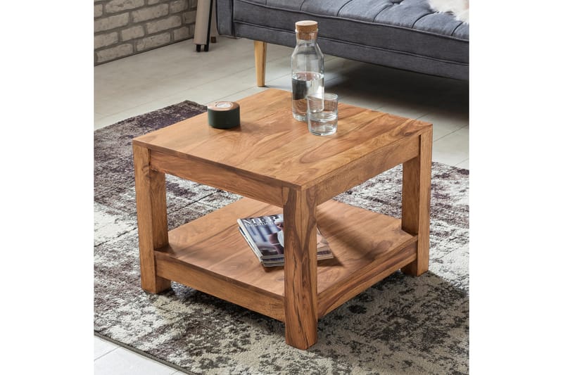 Wattenberg Sofabord 60 cm med Oppbevaringshylle - Akacia - Møbler - Bord - Sofabord