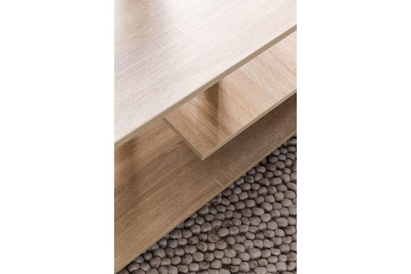 Werbeck Sofabord 105 cm med Oppbevaringshylle på Hjul - Tre/Natur - Møbler - Bord - Sofabord - Sofabord med hjul
