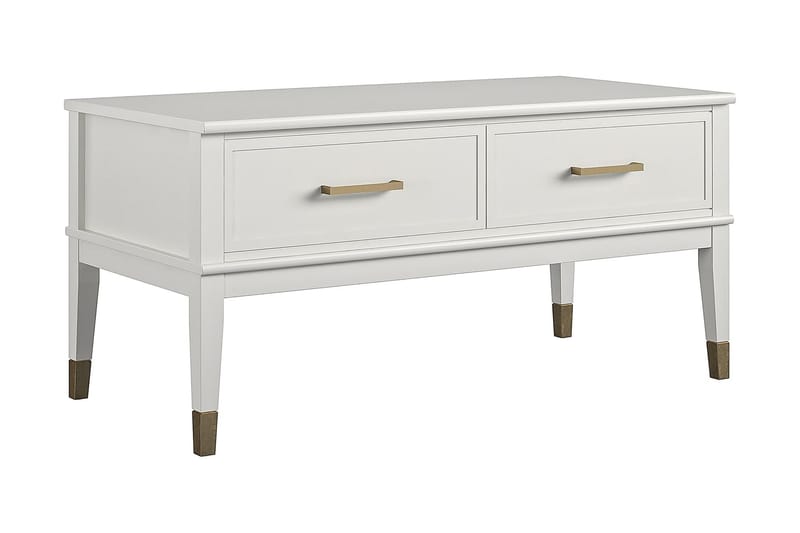Westerleigh Sofabord 106 cm Hev og Senkbart med Skuff Hvit - CosmoLiving - Møbler - Bord - Sofabord