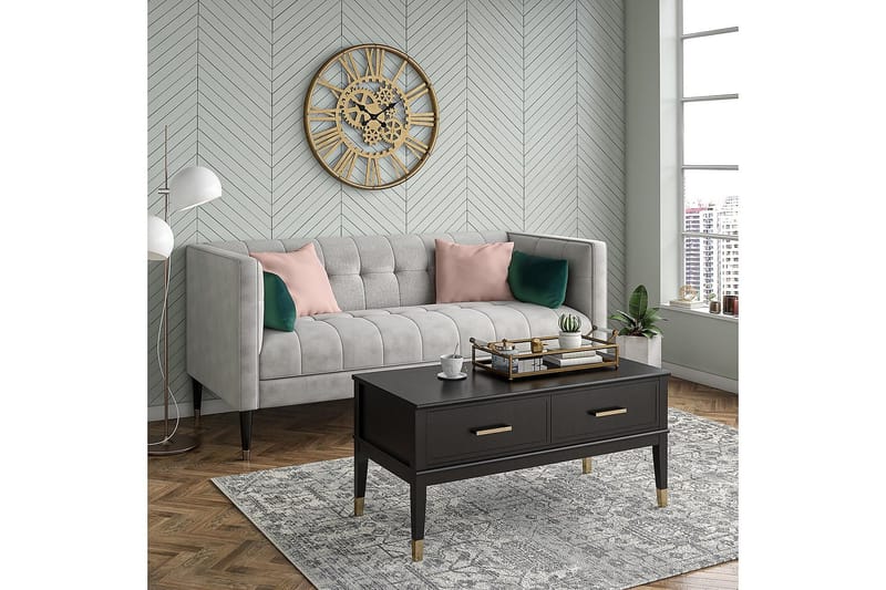 Westerleigh Sofabord 106 cm Hev- og Senkbart med Skuff Svart - CosmoLiving - Møbler - Bord - Sofabord