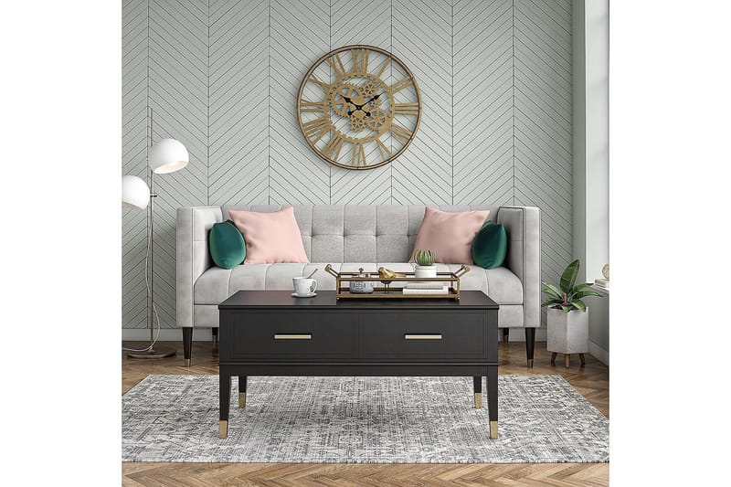 Westerleigh Sofabord 106 cm Hev- og Senkbart med Skuff Svart - CosmoLiving - Møbler - Bord - Sofabord