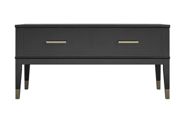 Westerleigh Sofabord 106 cm Hev- og Senkbart med Skuff Svart - Møbler - Bord - Sofabord
