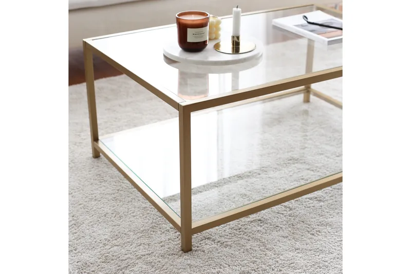 Wickaren Sofabord 90 cm - Gull - Møbler - Bord - Sofabord