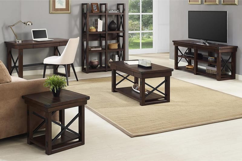 Wildwood Sofabord 112 cm med Oppbevaringshylle Espresso - Dorel Home - Møbler - Bord - Sofabord
