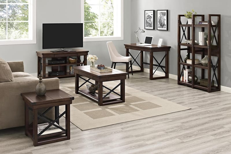Wildwood Sofabord 112 cm med Oppbevaringshylle Espresso - Dorel Home - Møbler - Bord - Sofabord