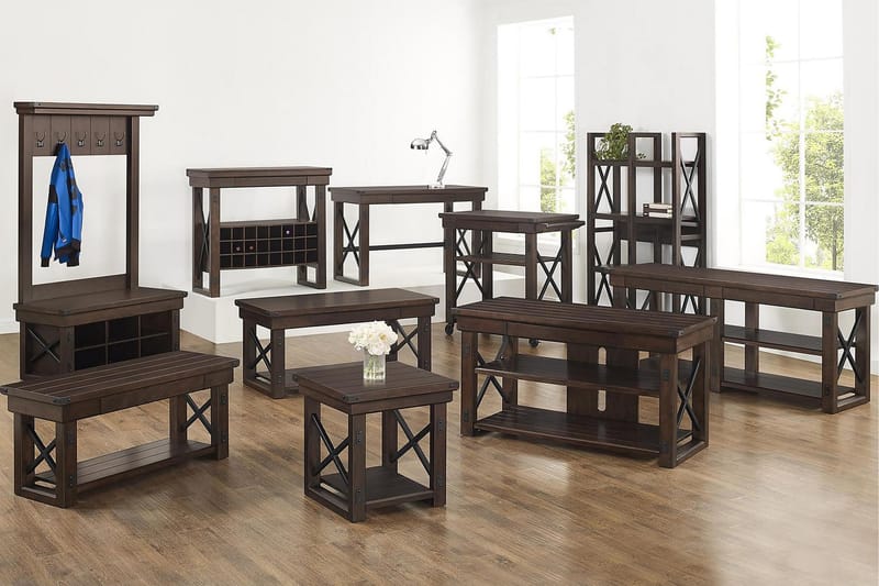 Wildwood Sofabord 112 cm med Oppbevaringshylle Espresso - Dorel Home - Møbler - Bord - Sofabord