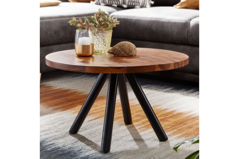 Wilhem 60 cm Rundt Sofabord i Eik - Brun - Møbler - Bord - Sofabord