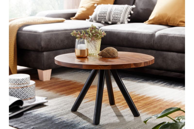 Wilhem 60 cm Rundt Sofabord i Eik - Brun - Møbler - Bord - Sofabord