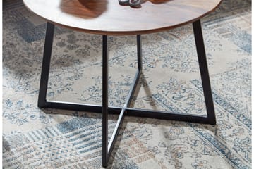Wilhem 60 cm Rundt Sofabord i Lyst Tre - Brun - Møbler - Bord - Sofabord