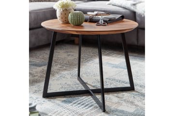 Wilhem 60 cm Rundt Sofabord i Lyst Tre - Brun - Møbler - Bord - Sofabord
