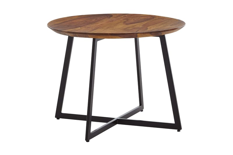 Wilhem 60 cm Rundt Sofabord i Lyst Tre, Brun