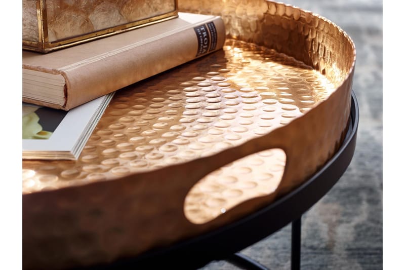 Wilhem Settbord 46 cm Rund - Gull - Møbler - Bord - Sofabord