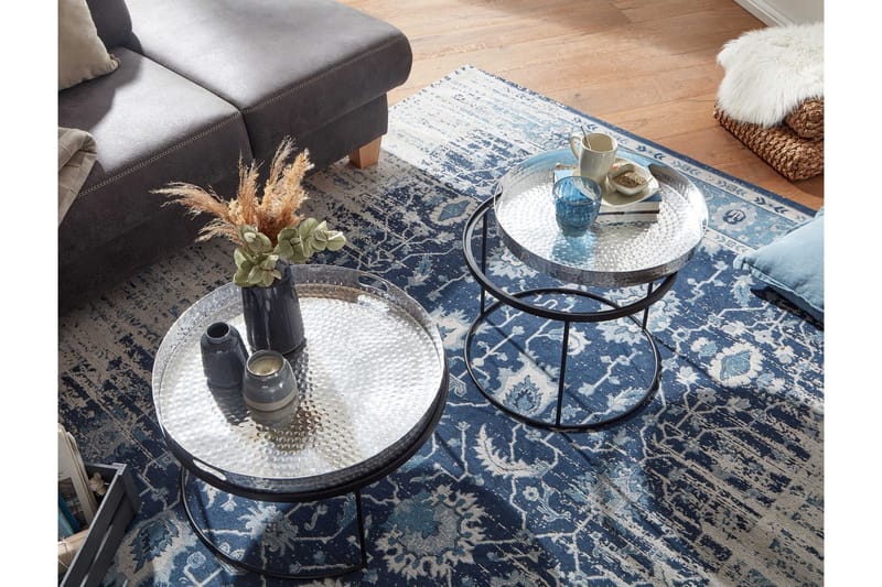 Wilhem Settbord 46 cm Rund - Sølv - Møbler - Bord - Sofabord