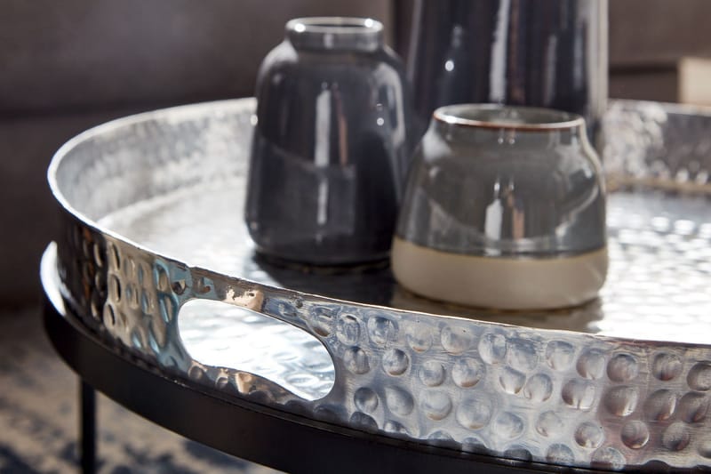 Wilhem Settbord 46 cm Rund - Sølv - Møbler - Bord - Sofabord