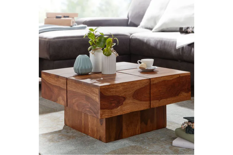 Wilhem Sofabord 58 cm Firekantet - Natur - Møbler - Bord - Sofabord