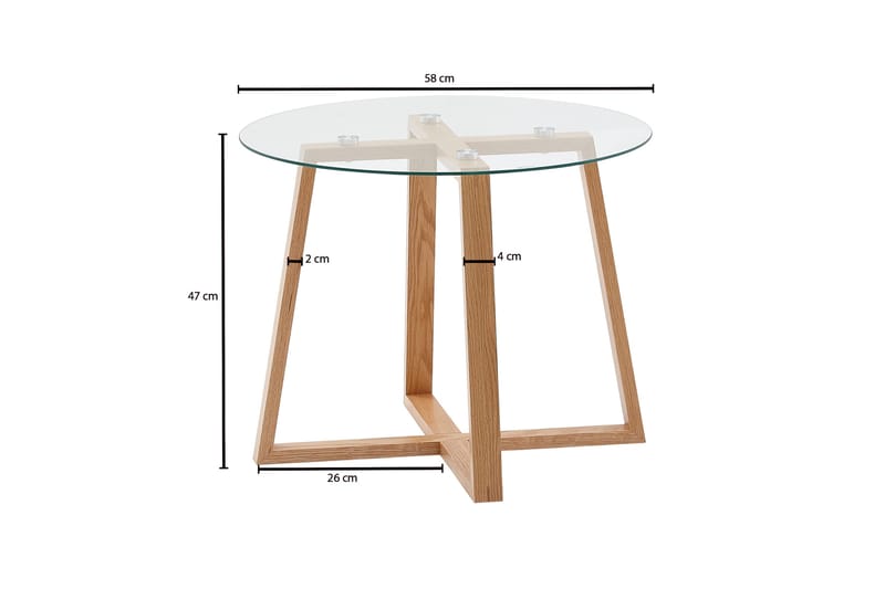 Wilhem Sofabord 58 cm Rundt - Natur - Møbler - Bord - Sofabord