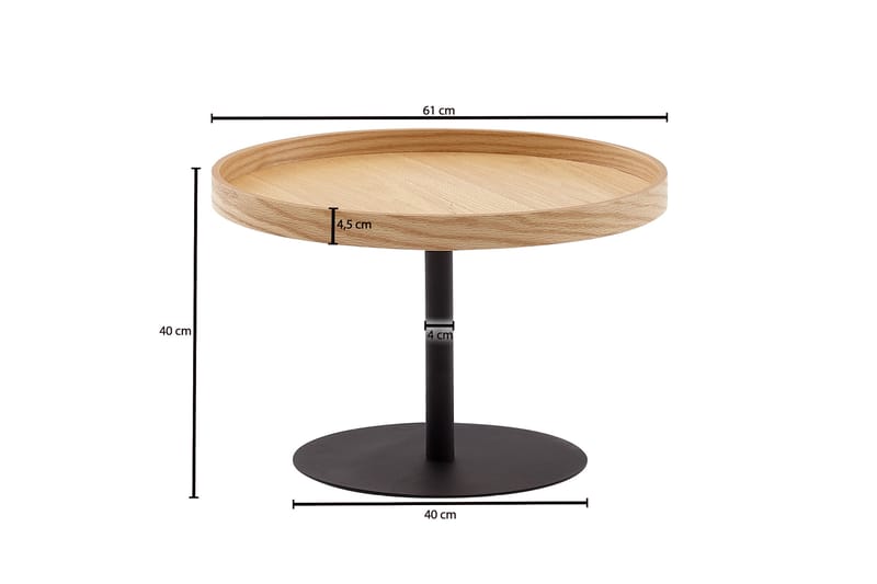 Wilhem Sofabord 61 cm Rundt - Natur - Møbler - Bord - Sofabord
