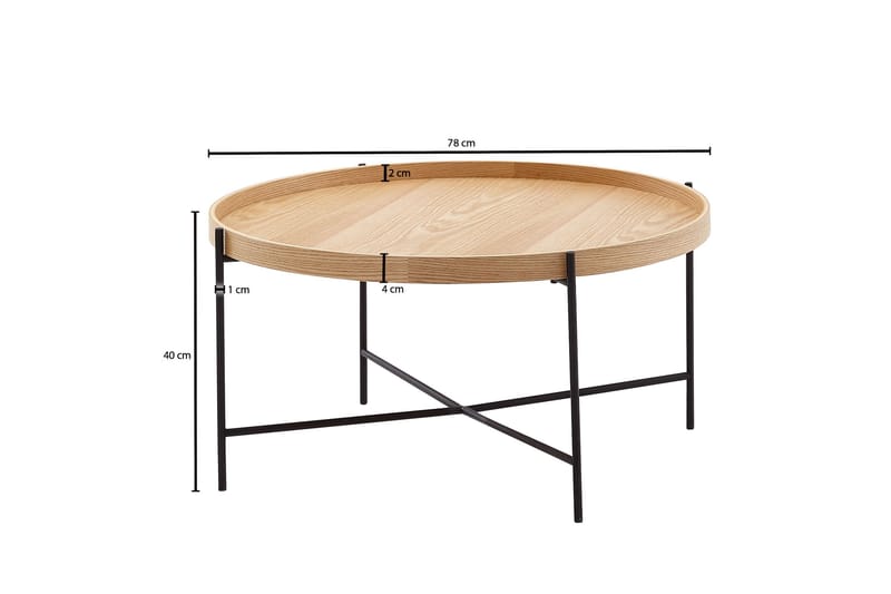 Wilhem Sofabord 78 cm Rund - Natur - Møbler - Bord - Sofabord