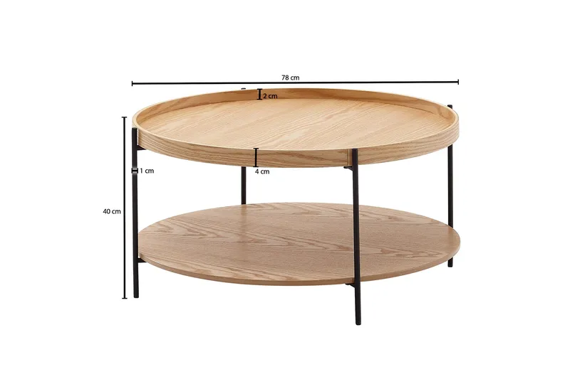 Wilhem Sofabord 78 cm Rund - Natur - Møbler - Bord - Sofabord