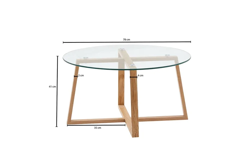 Wilhem Sofabord 78 cm Rundt - Natur - Møbler - Bord - Sofabord