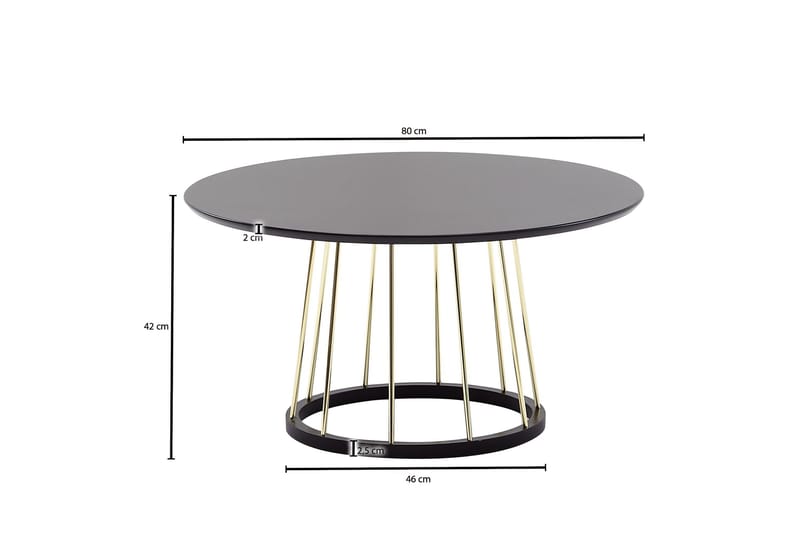 Wilhem Sofabord 80 cm Rektangulær - Svart - Møbler - Bord - Sofabord