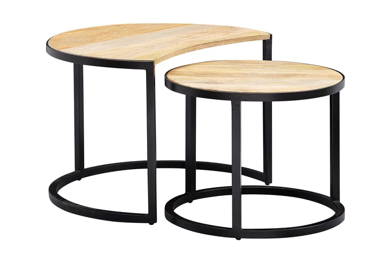 Willowdale Settbord 60 cm Halvsirkel - Brun / Svart - Møbler - Bord - Sofabord
