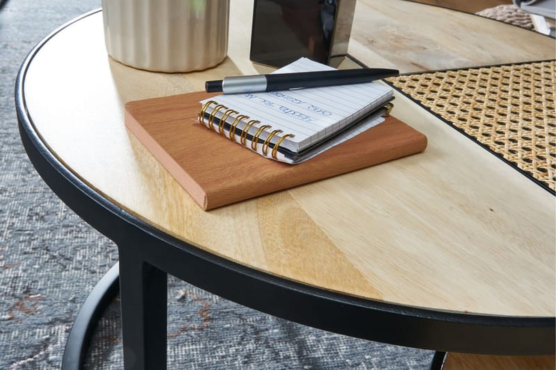 Willowdale Settbord 60 cm Rundt - Brun/Svart - Møbler - Bord - Sofabord