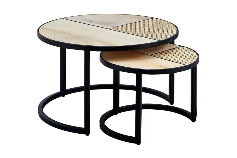 Willowdale Settbord 60 cm Rundt, Brun/Svart