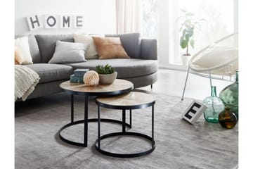 Willowdale Settbord 60 cm Rundt - Mörkgrå/Svart - Møbler - Bord - Sofabord