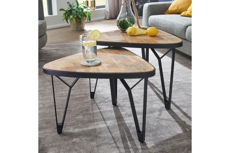 Willowdale Settbord 60 cm Trekantet - Brun / Svart - Møbler - Bord - Sofabord