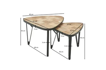Willowdale Settbord 60 cm Trekantet - Brun / Svart - Møbler - Bord - Sofabord