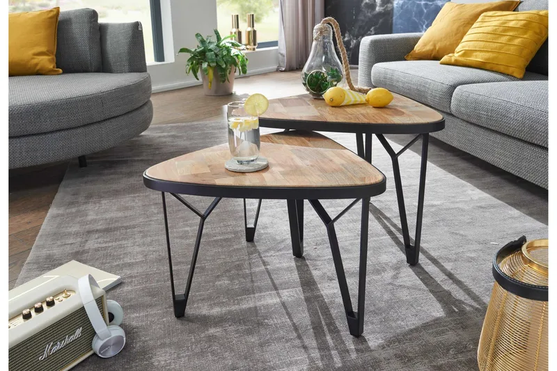 Willowdale Settbord 60 cm Trekantet - Brun / Svart - Møbler - Bord - Sofabord