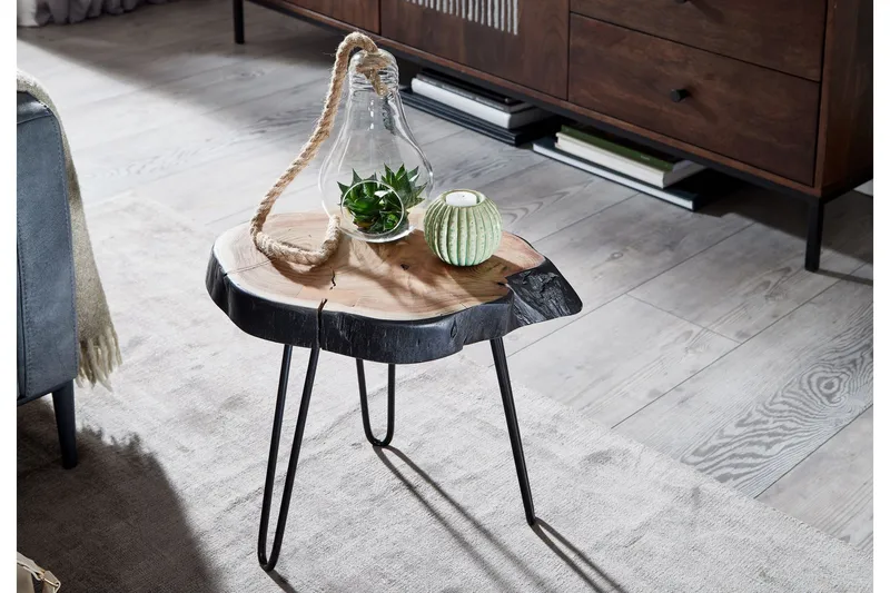 Willowdale Sofabord 40 cm Rundt - Brun / Svart - Møbler - Bord - Sofabord