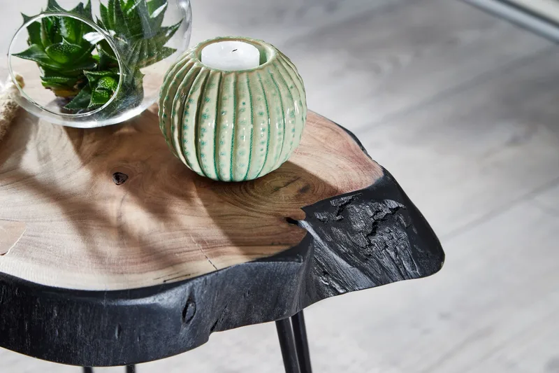 Willowdale Sofabord 40 cm Rundt - Brun / Svart - Møbler - Bord - Sofabord