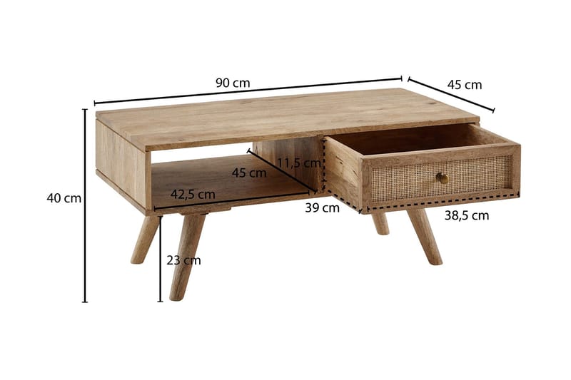 Willowdale Sofabord 45 cm - Brun - Møbler - Bord - Sofabord