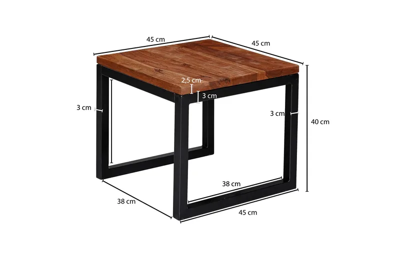 Willowdale Sofabord 45 cm - Brun/Svart - Møbler - Bord - Sofabord