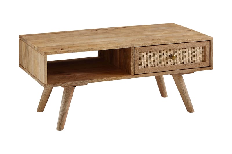 Willowdale Sofabord 45 cm - Sammenleggbart bord - Speilbord - Sofabord - Sofabord med oppbevaring - Sofabord med hjul - Hev og senkbart sofabord