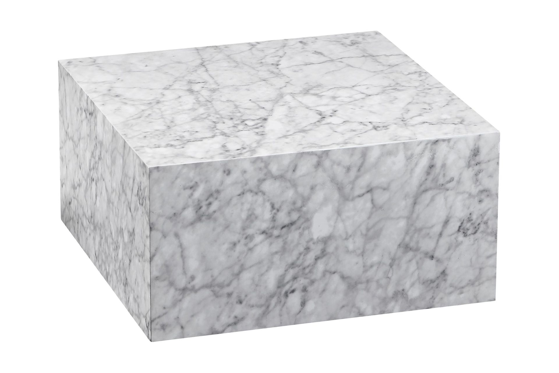 Willowdale Sofabord 60 cm Marmormønster - Hvit/Grå - Møbler - Bord - Sofabord