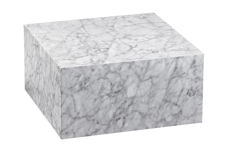 Willowdale Sofabord 60 cm Marmormønster - Hvit/Grå - Sofabord