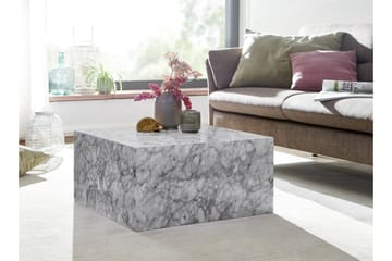 Willowdale Sofabord 60 cm Marmormønster - Hvit/Grå - Møbler - Bord - Sofabord