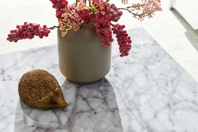 Willowdale Sofabord 60 cm Marmormønster - Hvit/Grå - Møbler - Bord - Sofabord