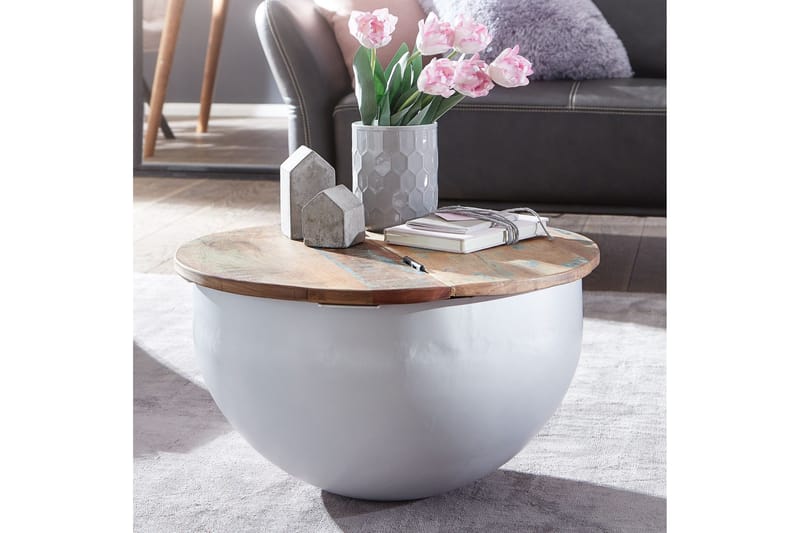 Willowdale Sofabord 60 cm Rundt - Brun/Hvit - Møbler - Bord - Sofabord