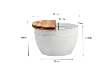 Willowdale Sofabord 60 cm Rundt - Brun/Hvit - Møbler - Bord - Sofabord