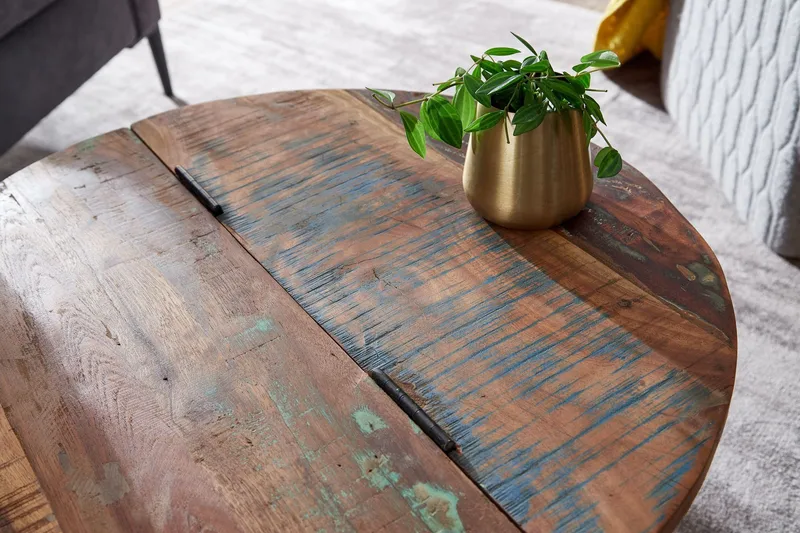 Willowdale Sofabord 60 cm Rundt - Brun/Hvit - Møbler - Bord - Sofabord