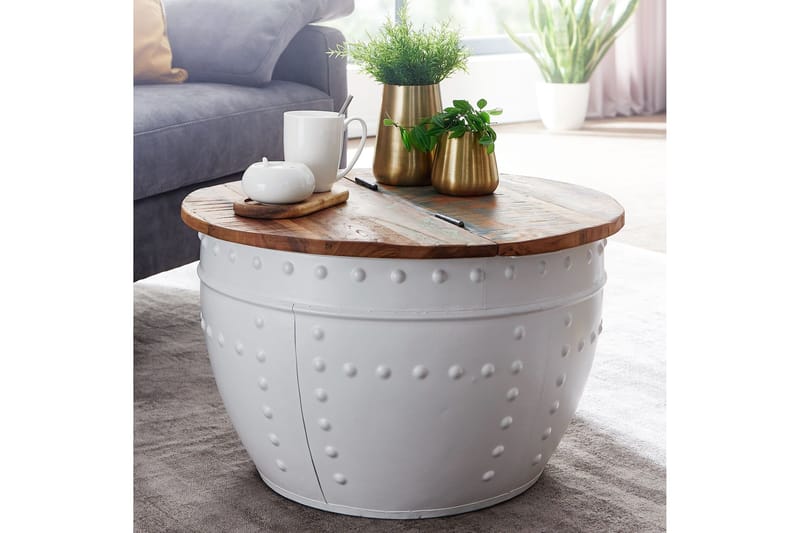 Willowdale Sofabord 60 cm Rundt - Brun/Hvit - Møbler - Bord - Sofabord